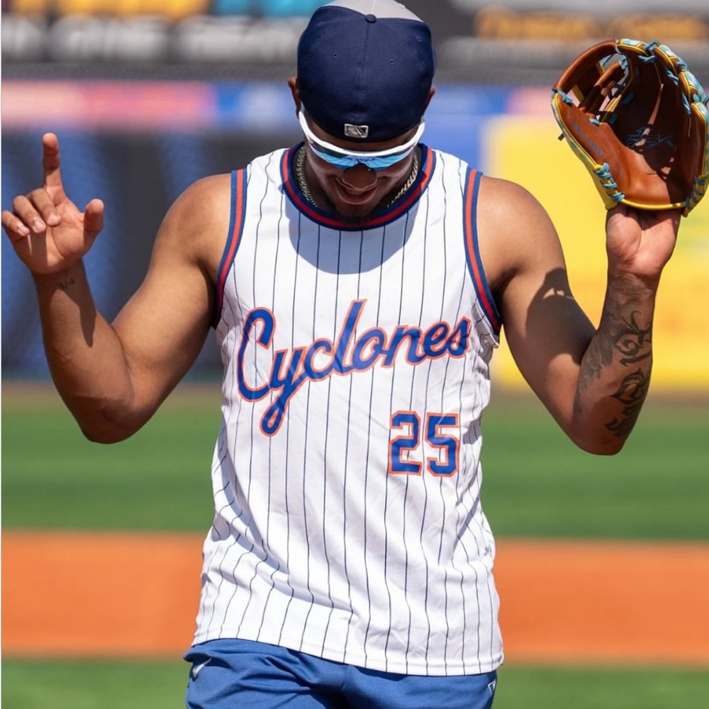 Brooklyn Cyclones White and Blue Jersey